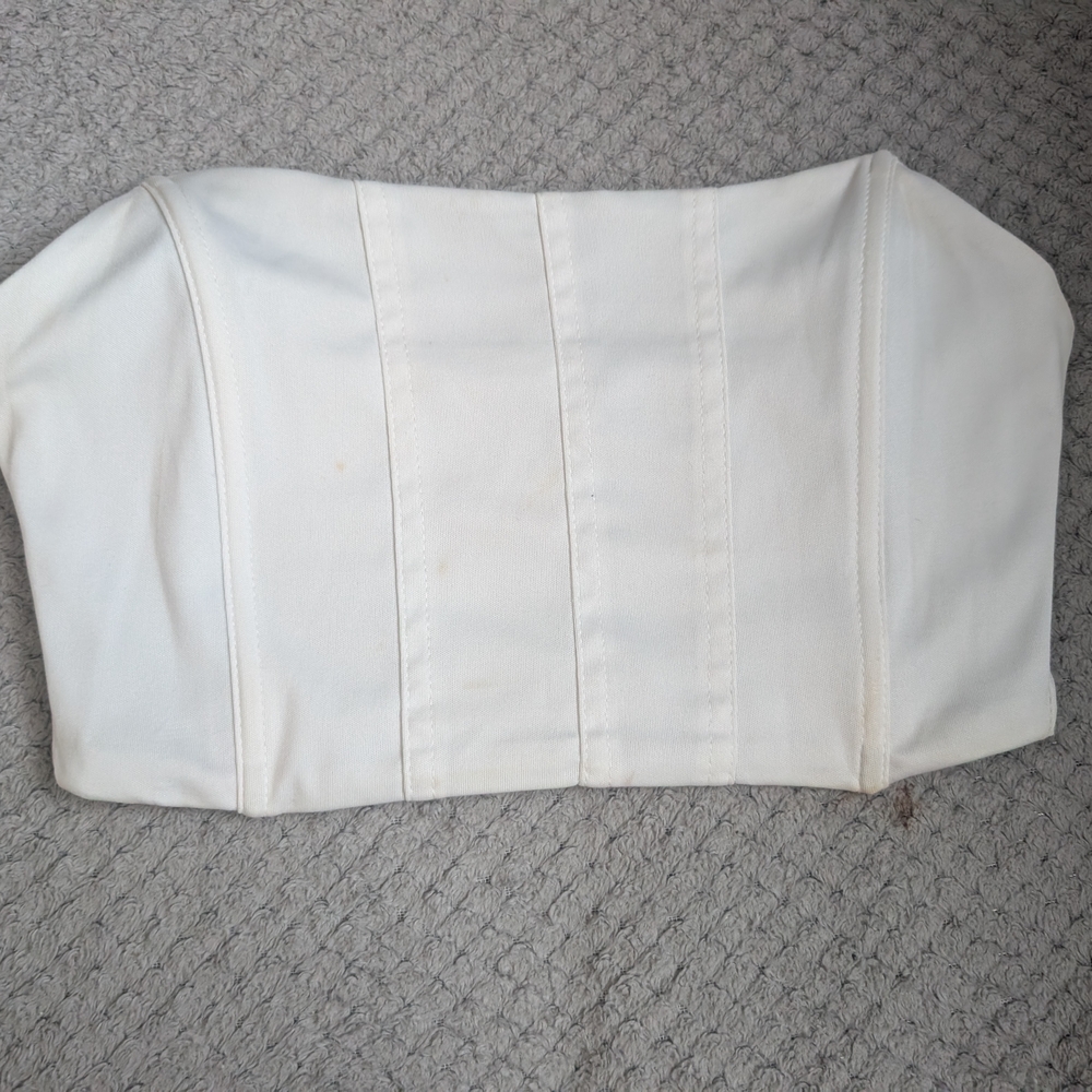 SHEIN Elegant Cream Strapless Top